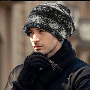 Fleece-Lined Knit Beanie – Windproof, Ear Flaps, Stylish Winter Hat